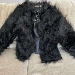 Black Faux Fur Jacket